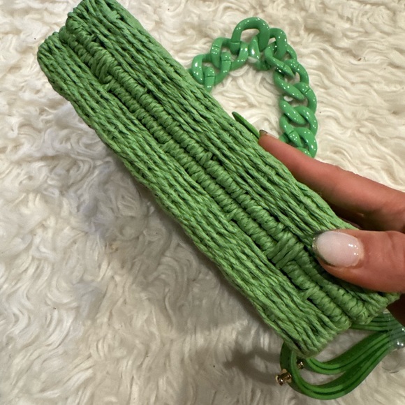 A NEW DAY basket woven purse bag green - Picture 4 of 4